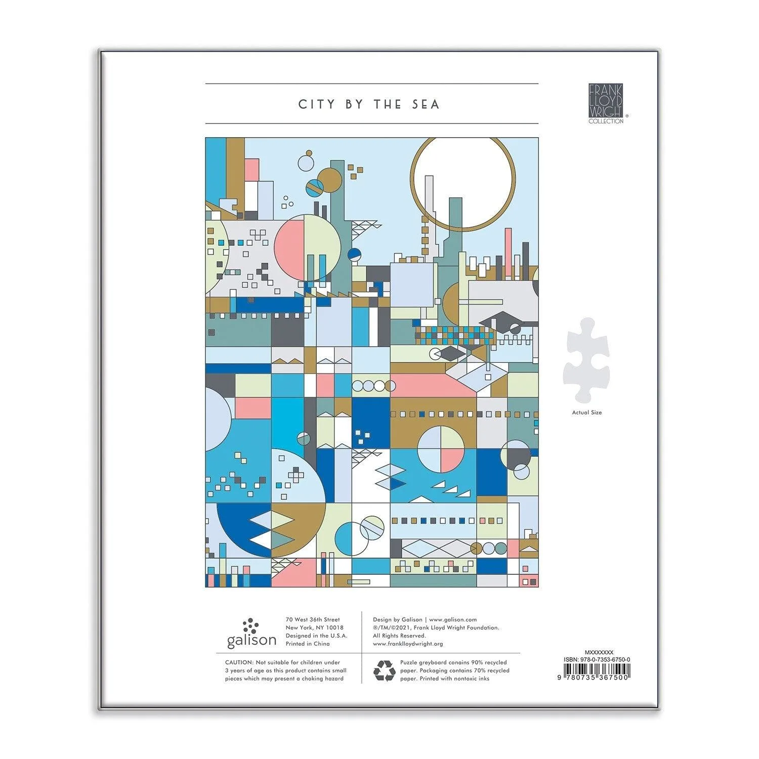 Frank Lloyd Wright City By The Sea Foil Puzzle