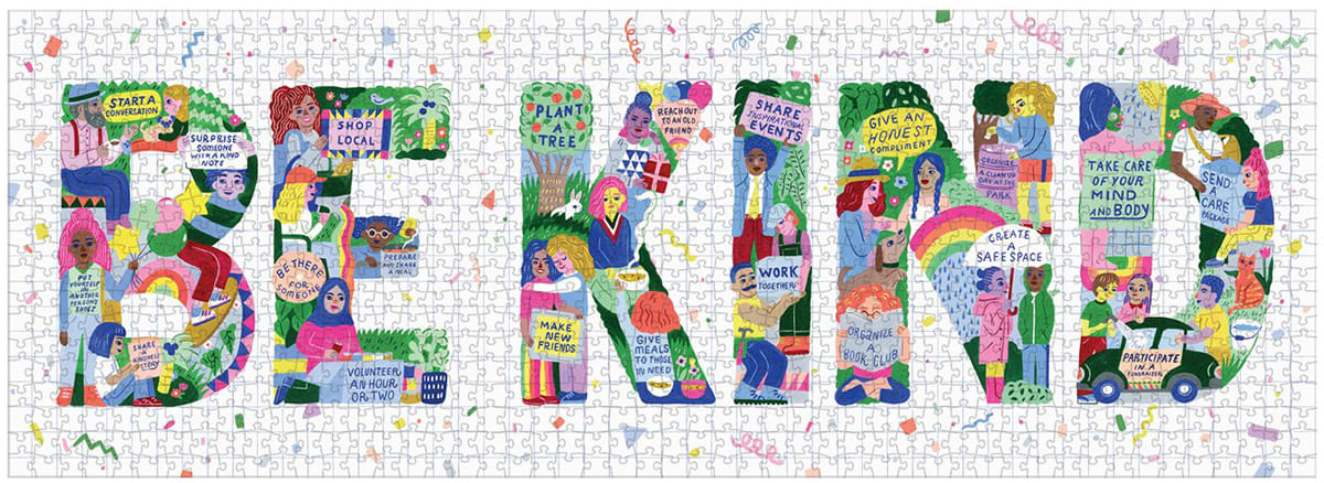 Be Kind Panoramic Puzzle Quotes & Inspirational