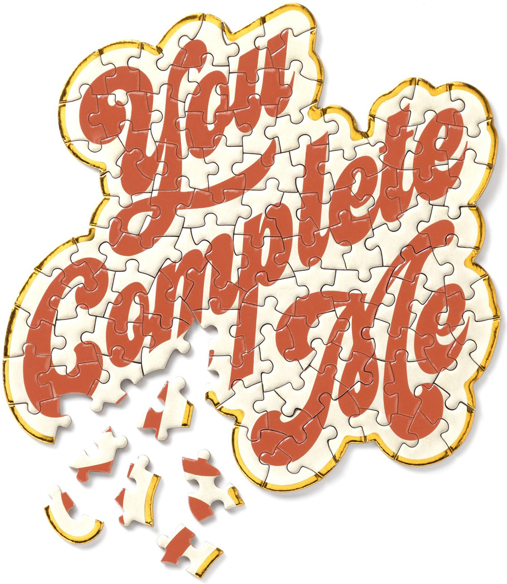 You Complete Me 100 Piece Mini Shaped Puzzle Valentine's Day Shaped Puzzle