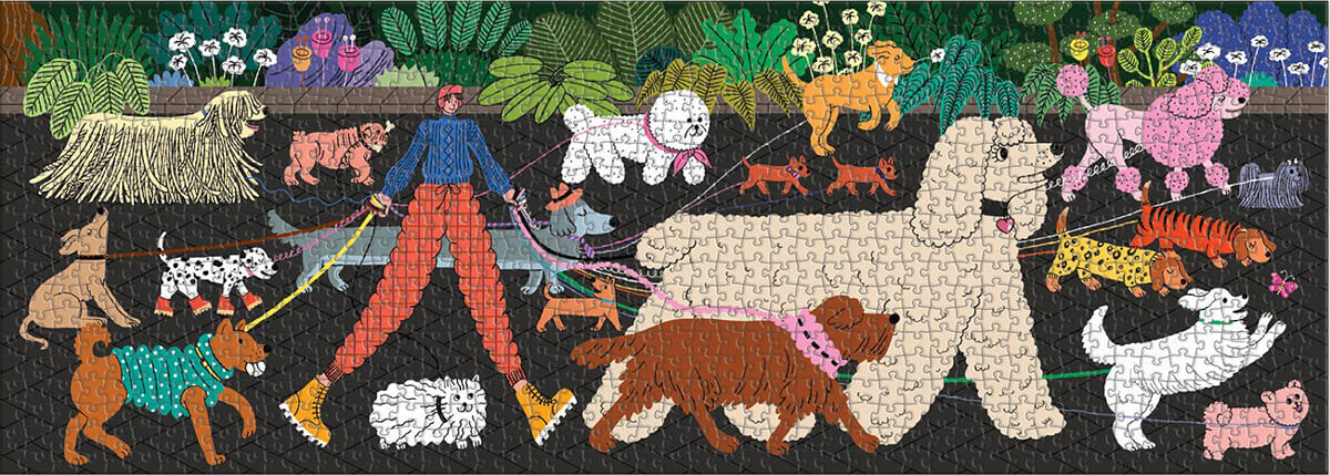 Dog Walk Panoramic Puzzle - Scratch and Dent Dogs
