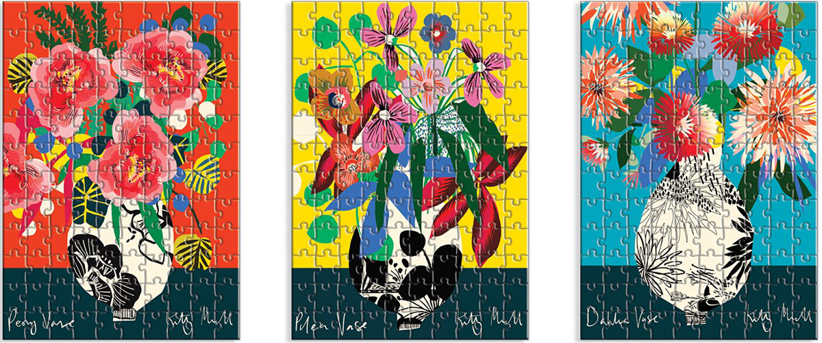 Kitty McCall Puzzle Set Flower & Garden Jigsaw Puzzle
