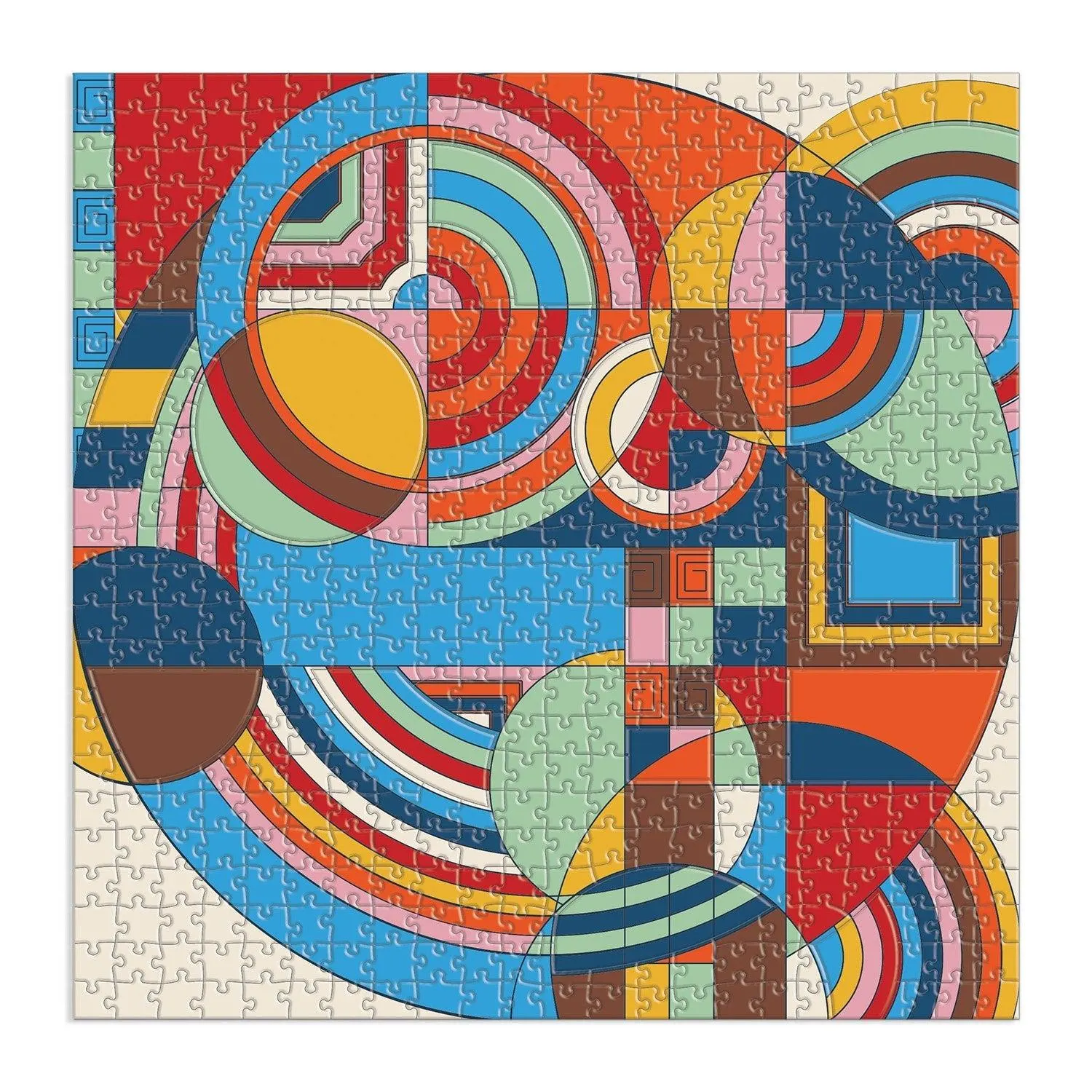 Frank Lloyd Wright Hoffman House Rug Puzzle with Shaped Pieces