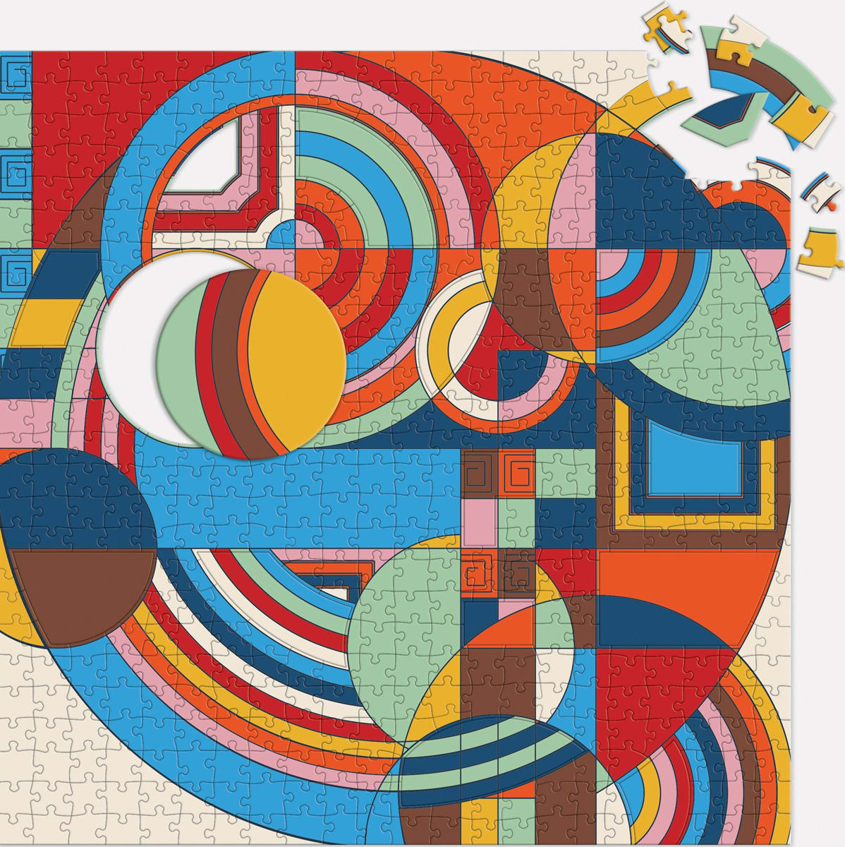 Frank Lloyd Wright Hoffman House Rug Puzzle with Shaped Pieces