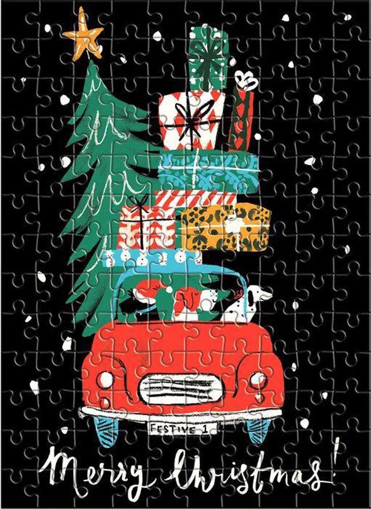Christmas Car Puzzle Ornament