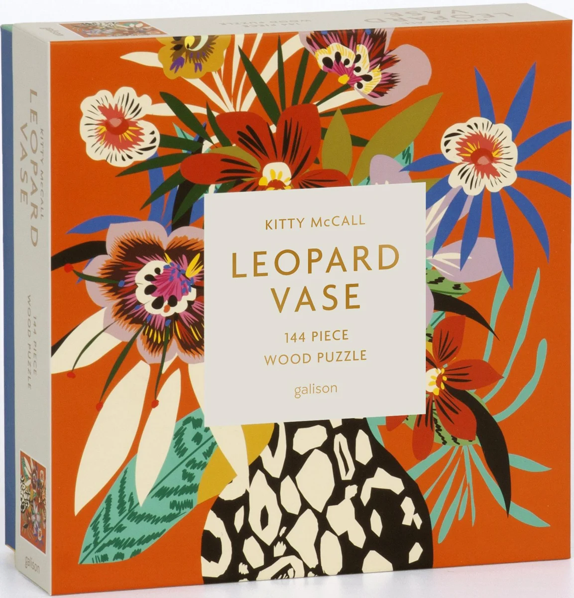 Kitty McCall Leopard Vase Wood Puzzle
