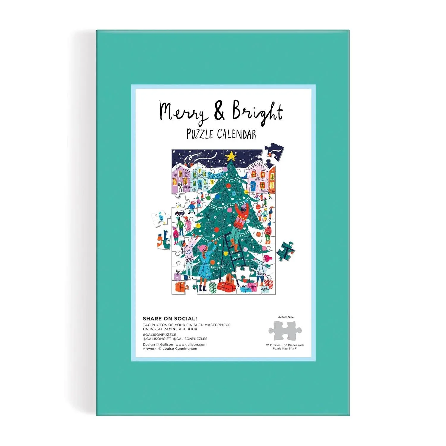Puzzle Calendar Louise Cunningham Merry and Bright