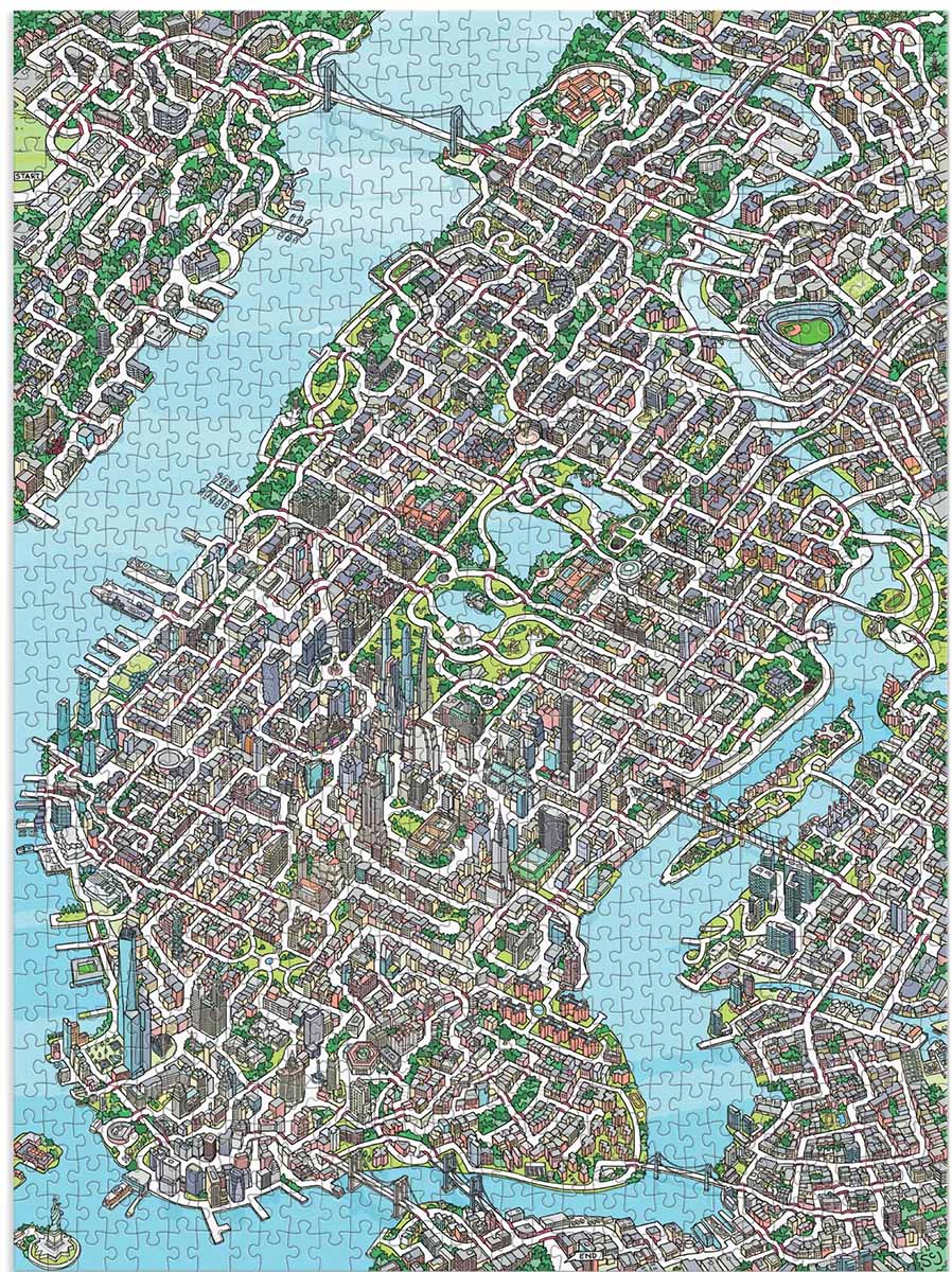 The Big Apple Maze Puzzle Maps & Geography Jigsaw Puzzle