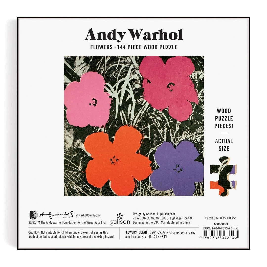 Andy Warhol Flowers Wooden Puzzle