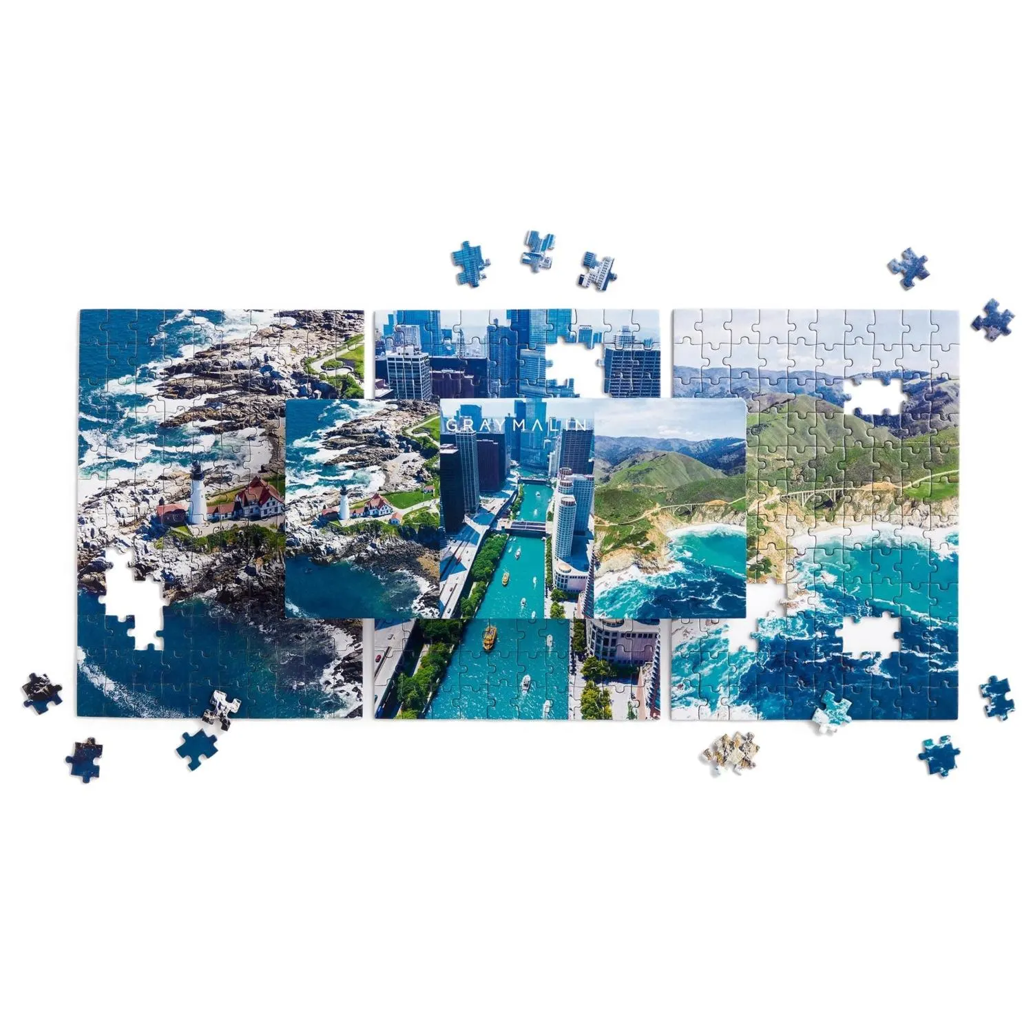 Gray Malin The USA Aerials 3 in 1 Puzzle Set