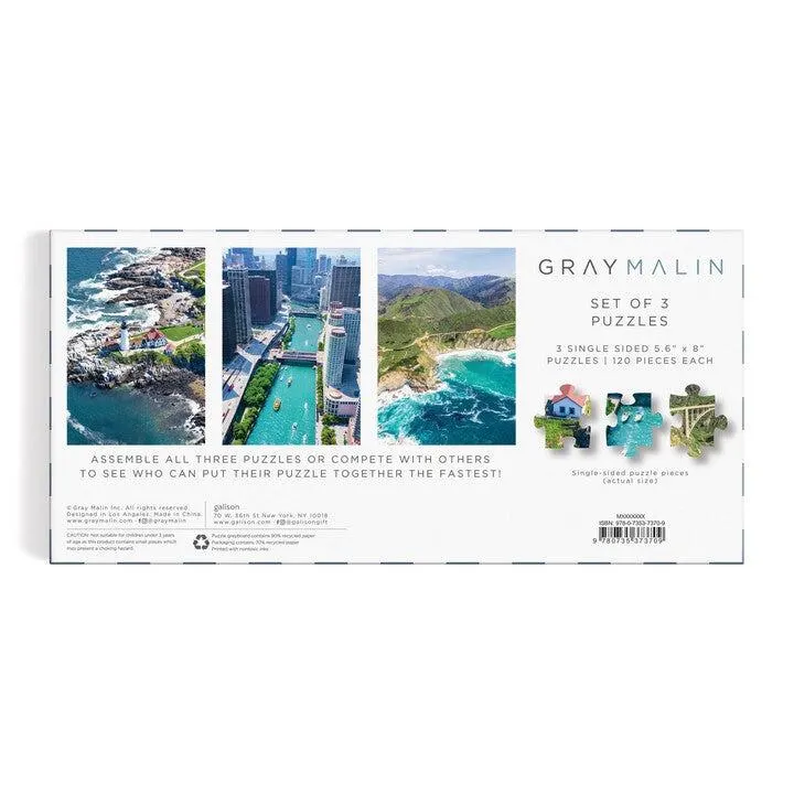 Gray Malin The USA Aerials 3 in 1 Puzzle Set