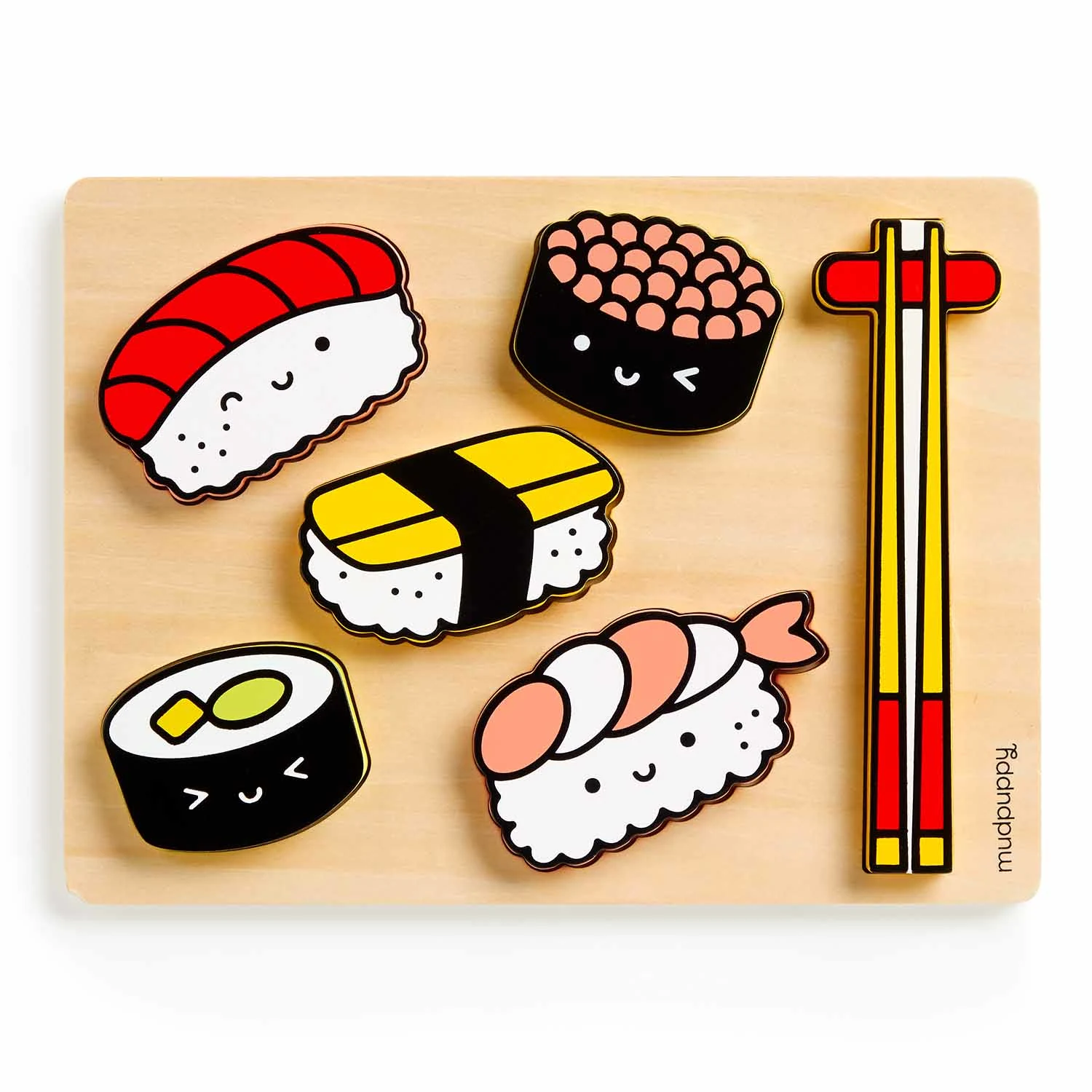 Sushi Friends Wooden Tray Puzzle Food and Drink
