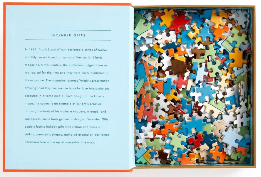 Frank Lloyd Wright December Gifts 500 Piece Book Puzzle
