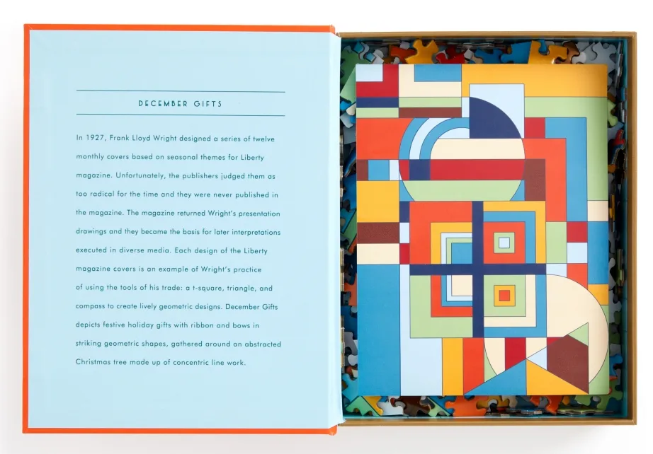 Frank Lloyd Wright December Gifts 500 Piece Book Puzzle