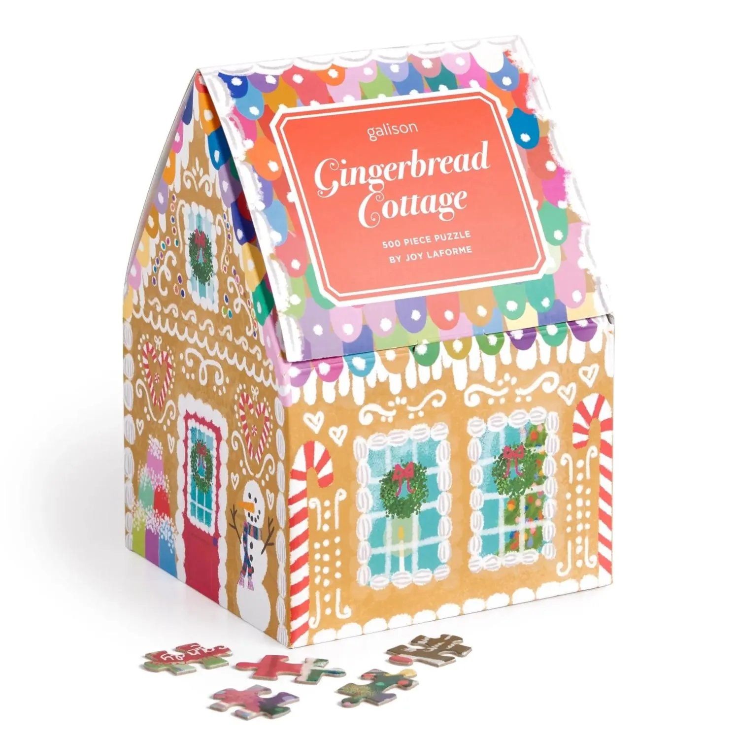 Gingerbread Cottage - 500 Piece Jigsaw Puzzle by Galison | Serious Puzzles
