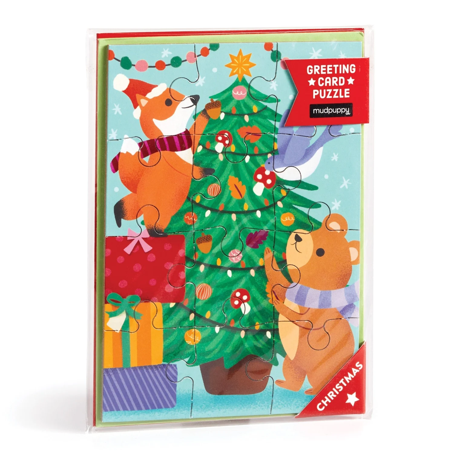 Greeting Card Puzzle -  Christmas Critters Christmas
