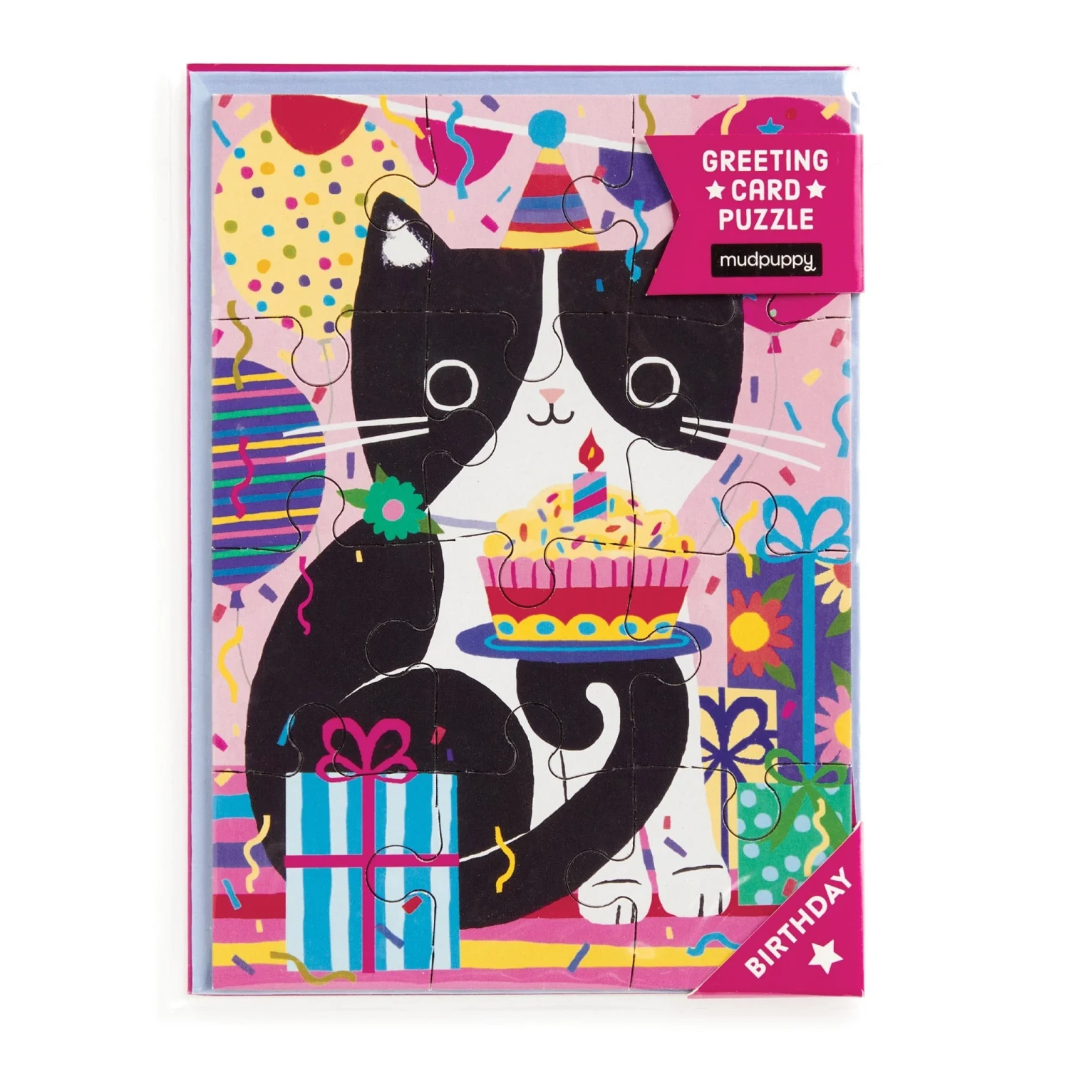 Greeting Card Puzzle - Purr-fect Cat Birthday Cats