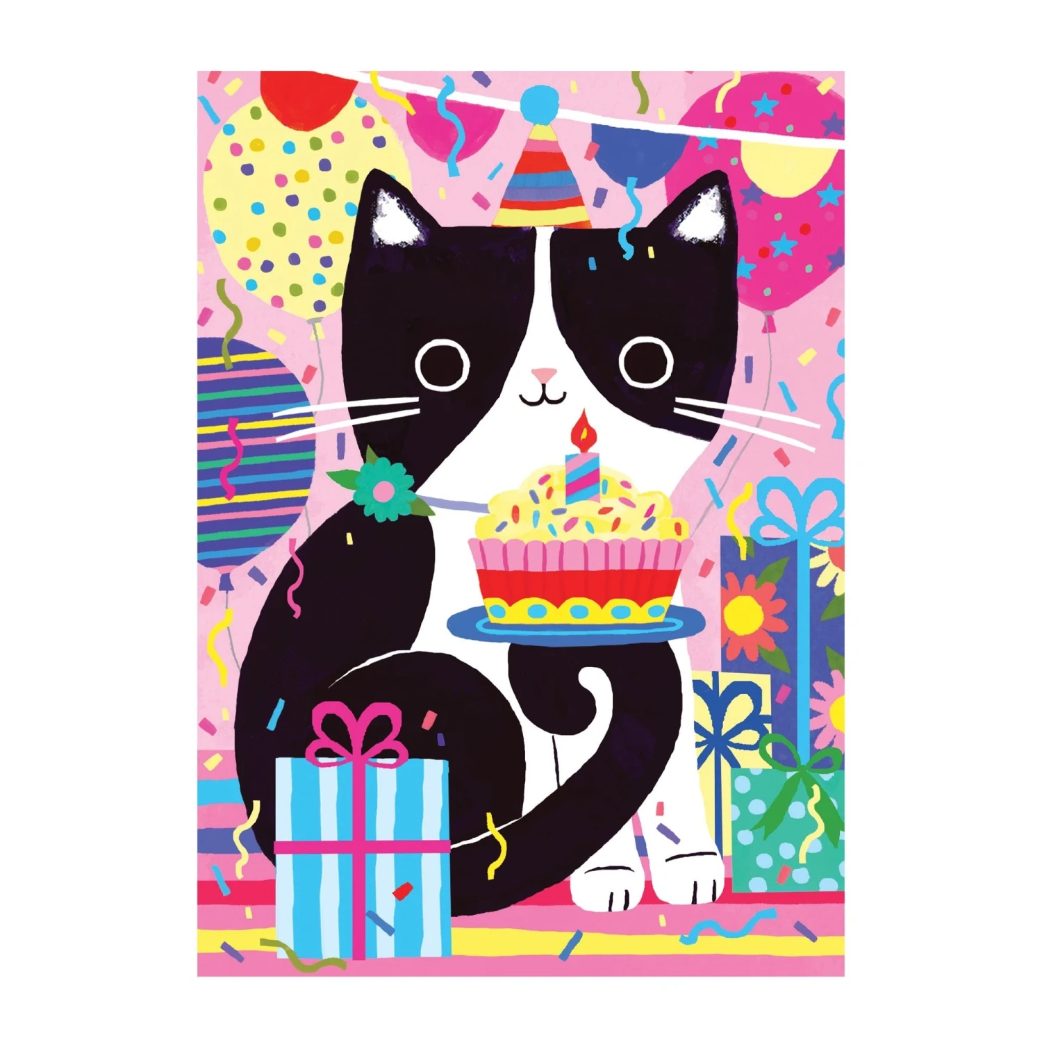 Greeting Card Puzzle - Purr-fect Cat Birthday