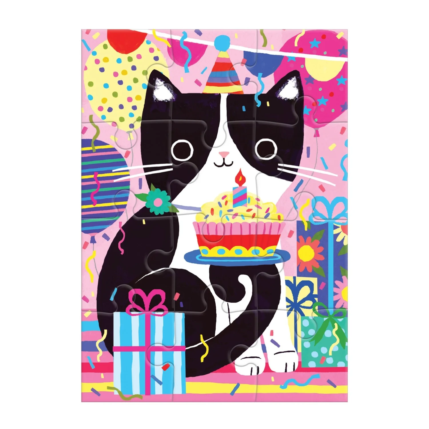 Greeting Card Puzzle - Purr-fect Cat Birthday