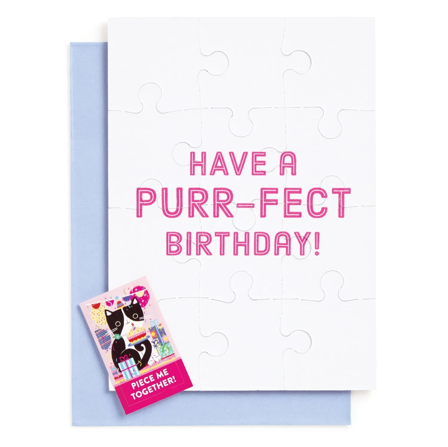 Greeting Card Puzzle - Purr-fect Cat Birthday
