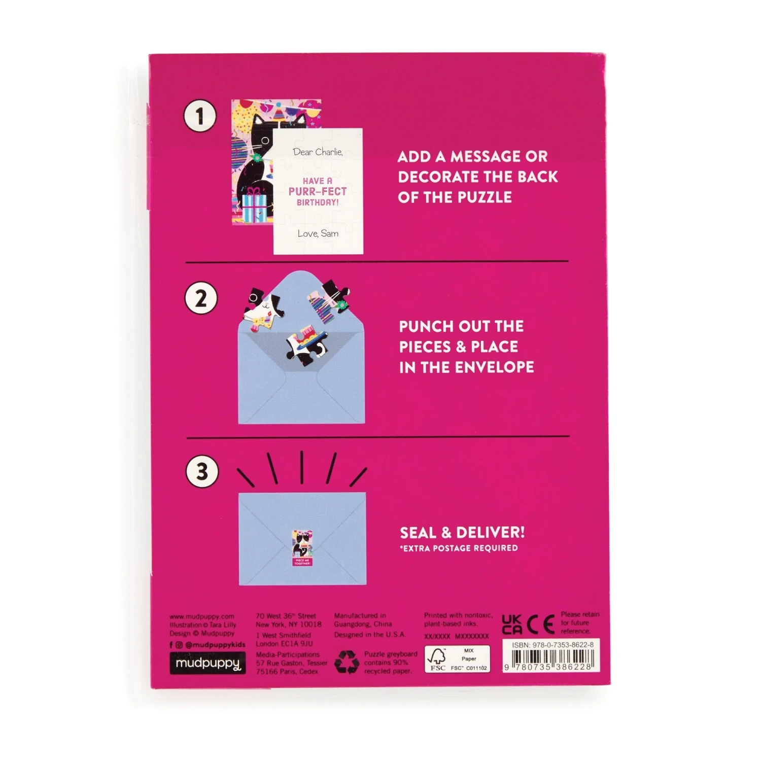 Greeting Card Puzzle - Purr-fect Cat Birthday