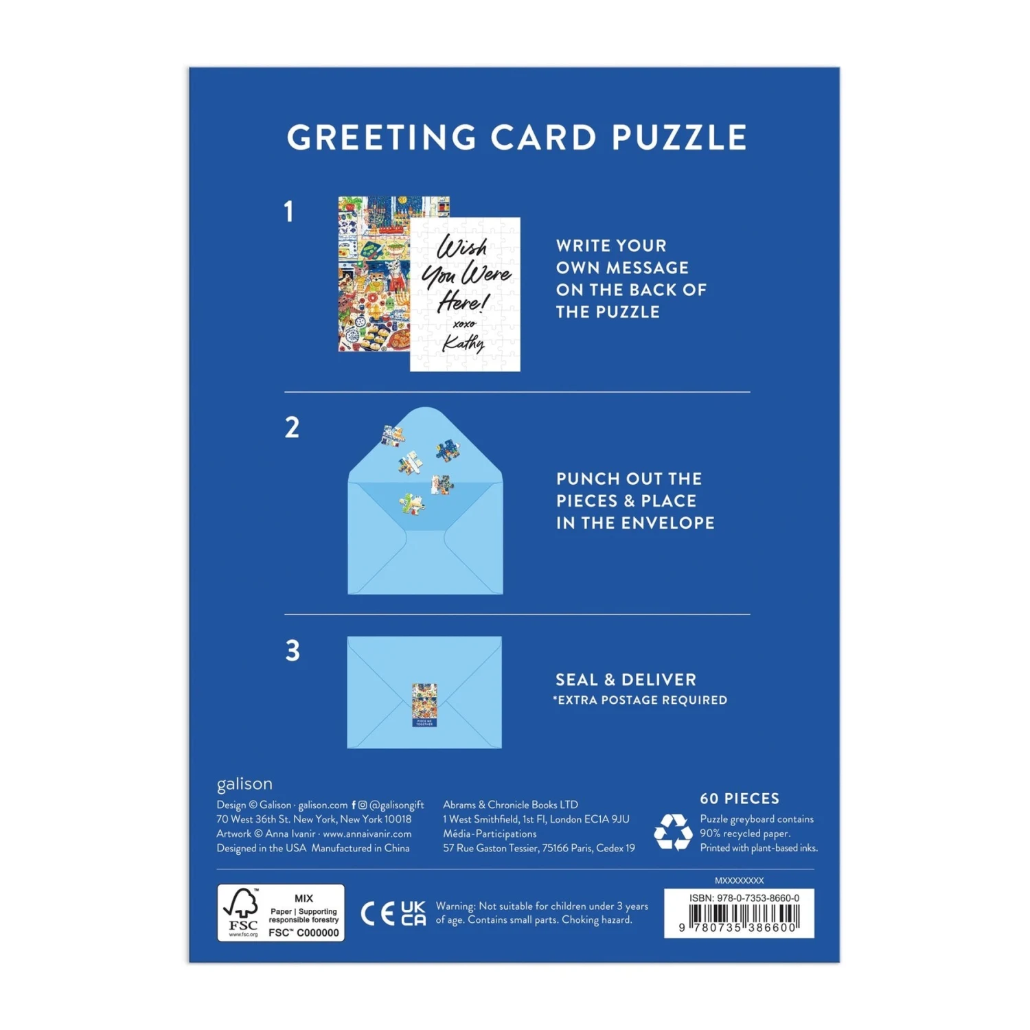 Greeting Card Puzzle - Happy Hanukcats