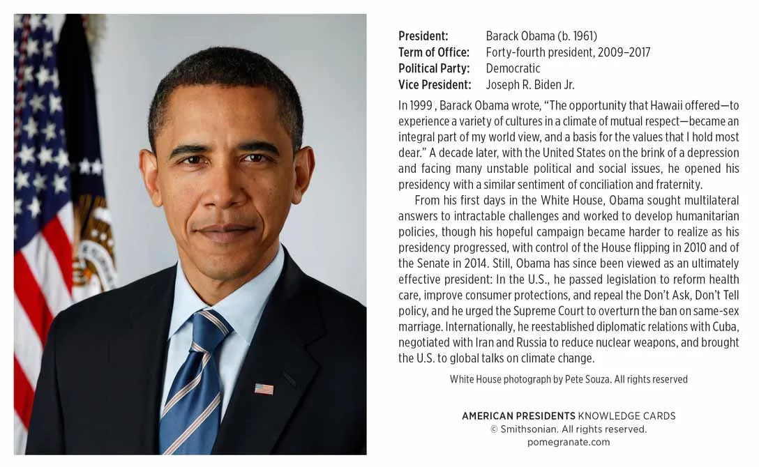 American Presidents Knowledge Cards