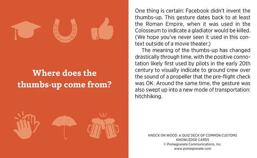 Knock on Wood: A Quiz Deck of Common Customs Knowledge Cards