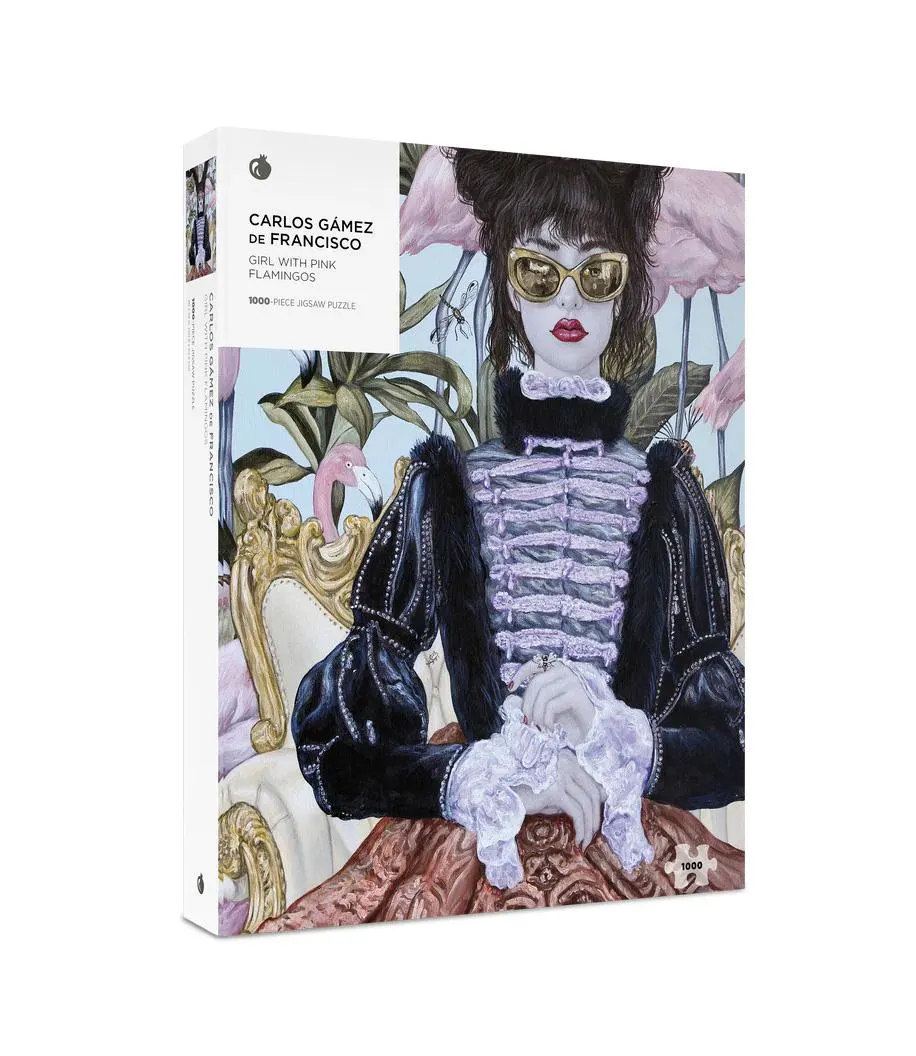 Carlos G&aacute;mez de Francisco: Girl with Pink Flamingos People
