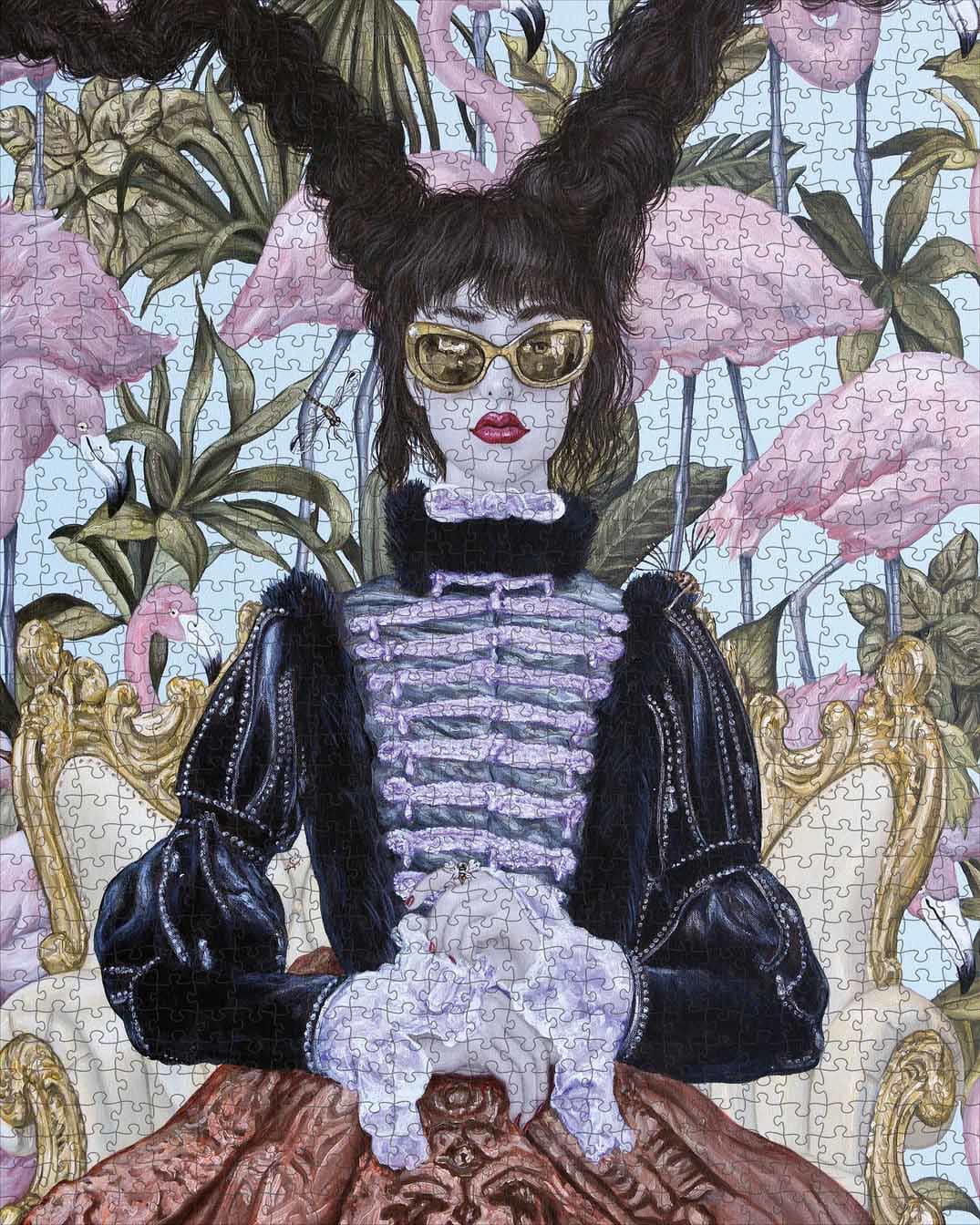 Carlos G&aacute;mez de Francisco: Girl with Pink Flamingos