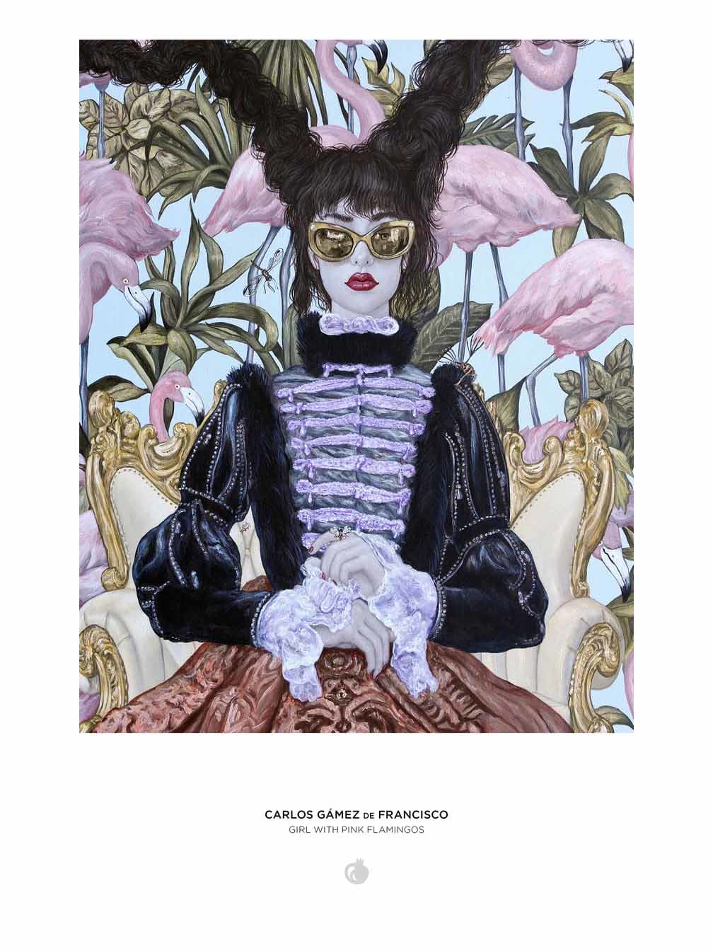Carlos G&aacute;mez de Francisco: Girl with Pink Flamingos