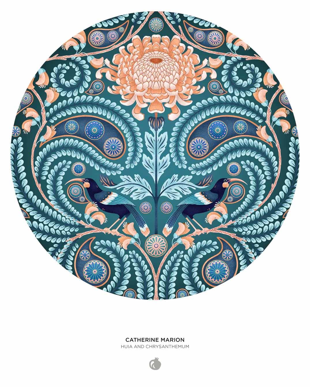 Catherine Marion: Huia and Chrysanthemum