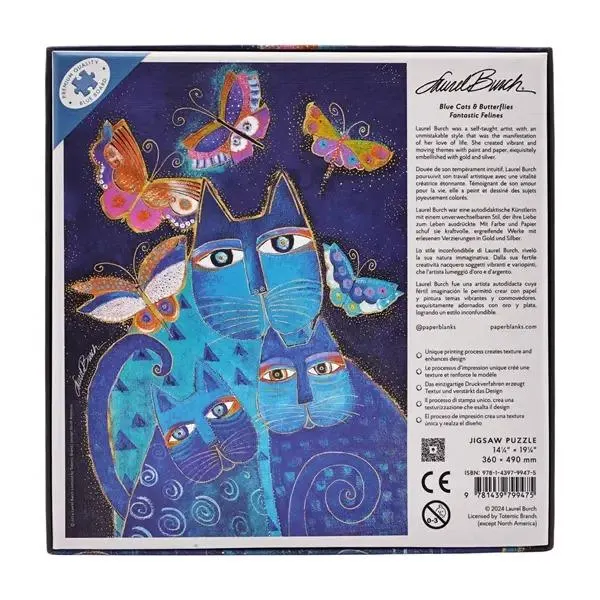 Blue Cats and Butterflies Puzzle 500 PC