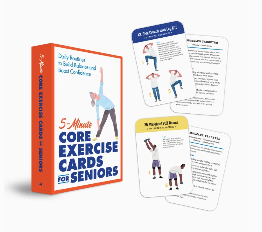 5-Minute Core Exercise Cards For Seniors