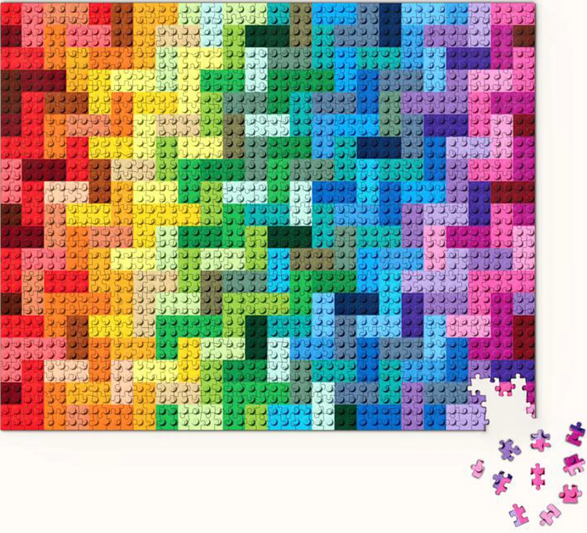 LEGO Rainbow Bricks Puzzle Rainbow & Gradient