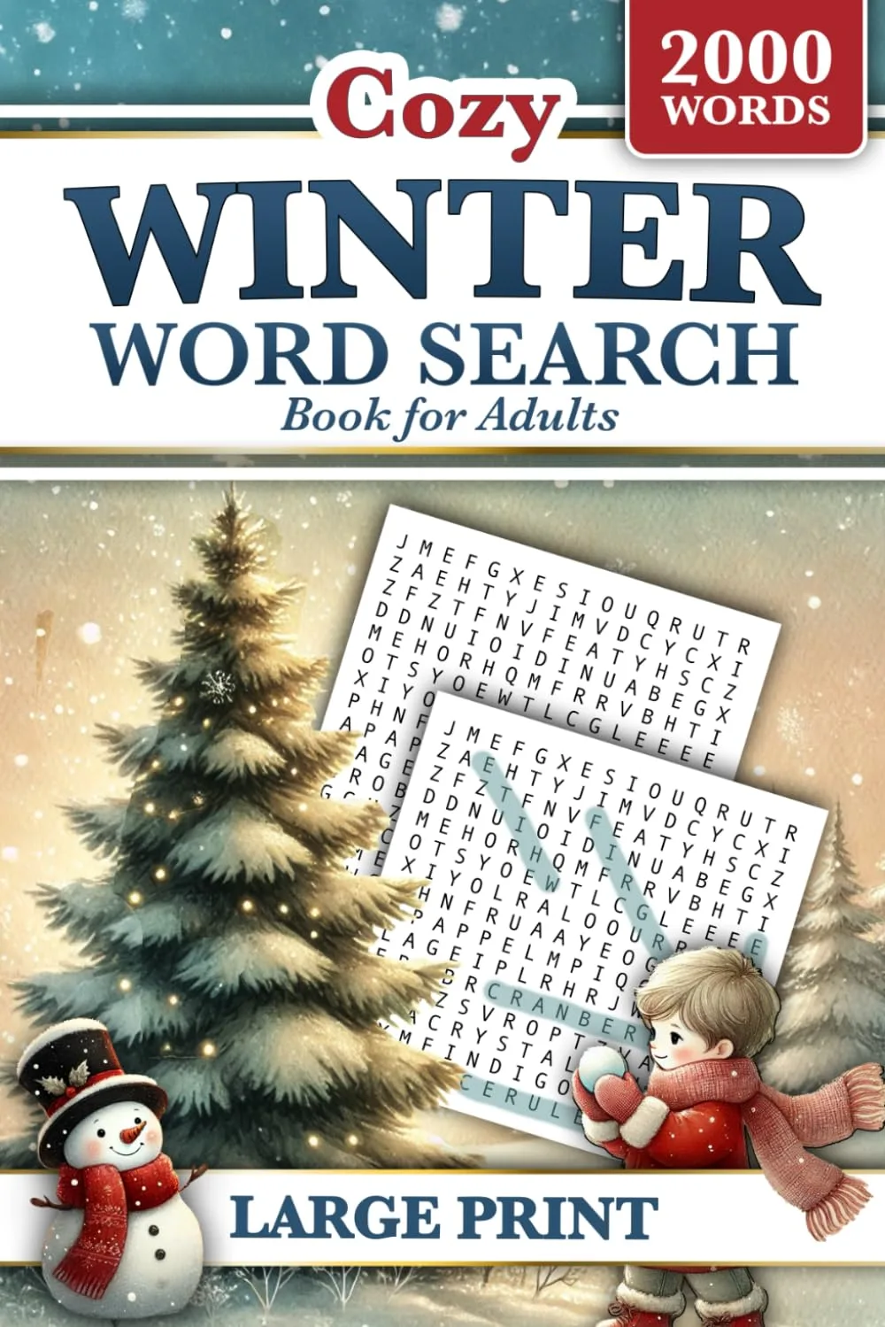 Winter Word Search Book for Adults Large Print