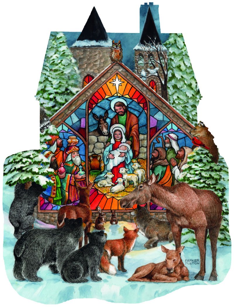 Forest Nativity Animals Shaped Puzzle