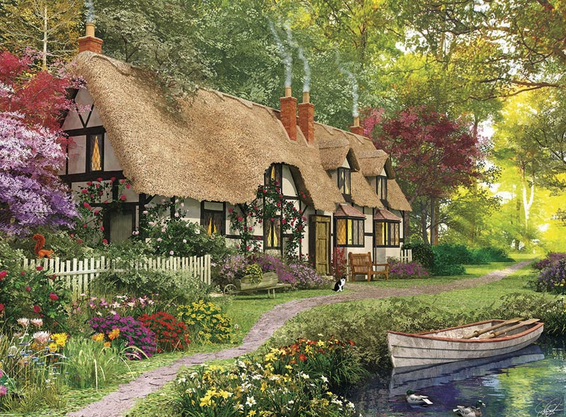 Cozy Cottage Countryside Jigsaw Puzzle