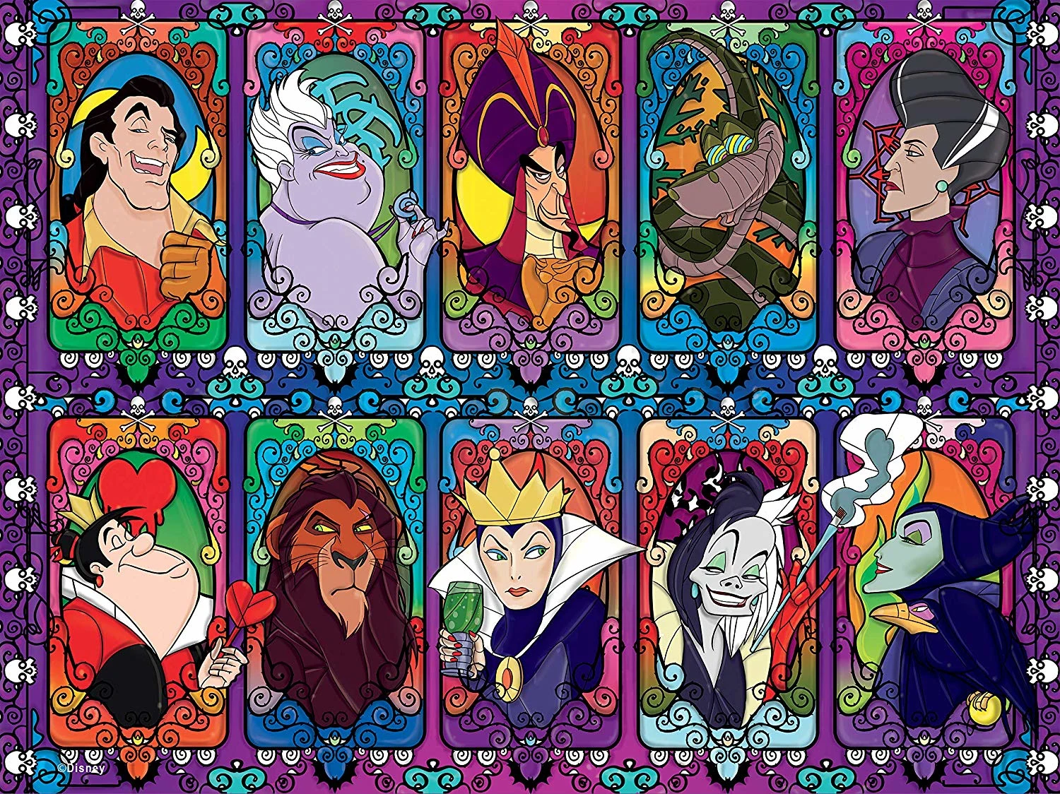 Stained Glass Villians Disney Villain