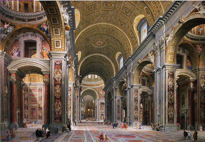 Interior of St.Peter's Rome Italy