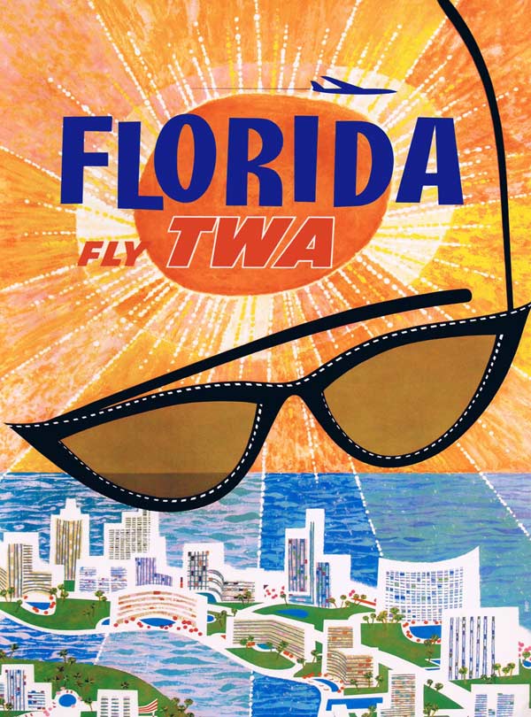 Fly to Florida (TWA Travel Posters) Mother's Day Jigsaw Puzzle