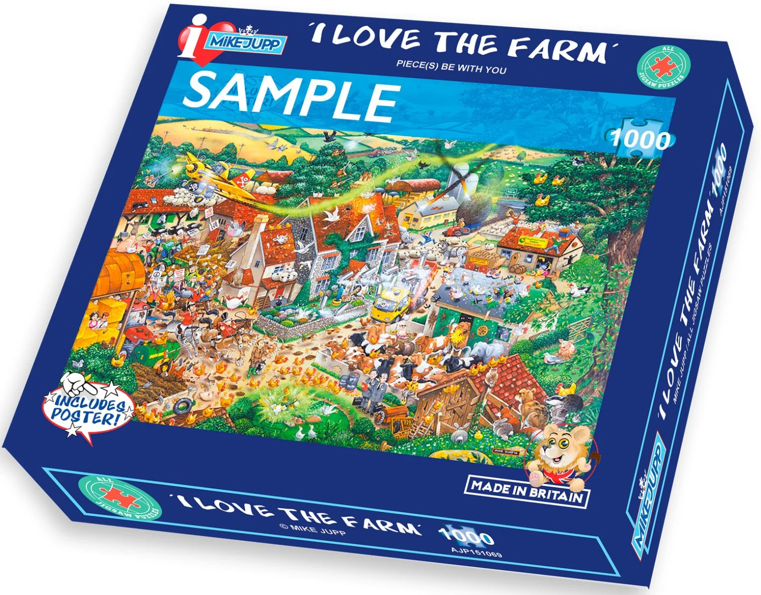 I Love the Farm - 1000 Piece Jigsaw Puzzle by All Jigsaw Puzzles ...