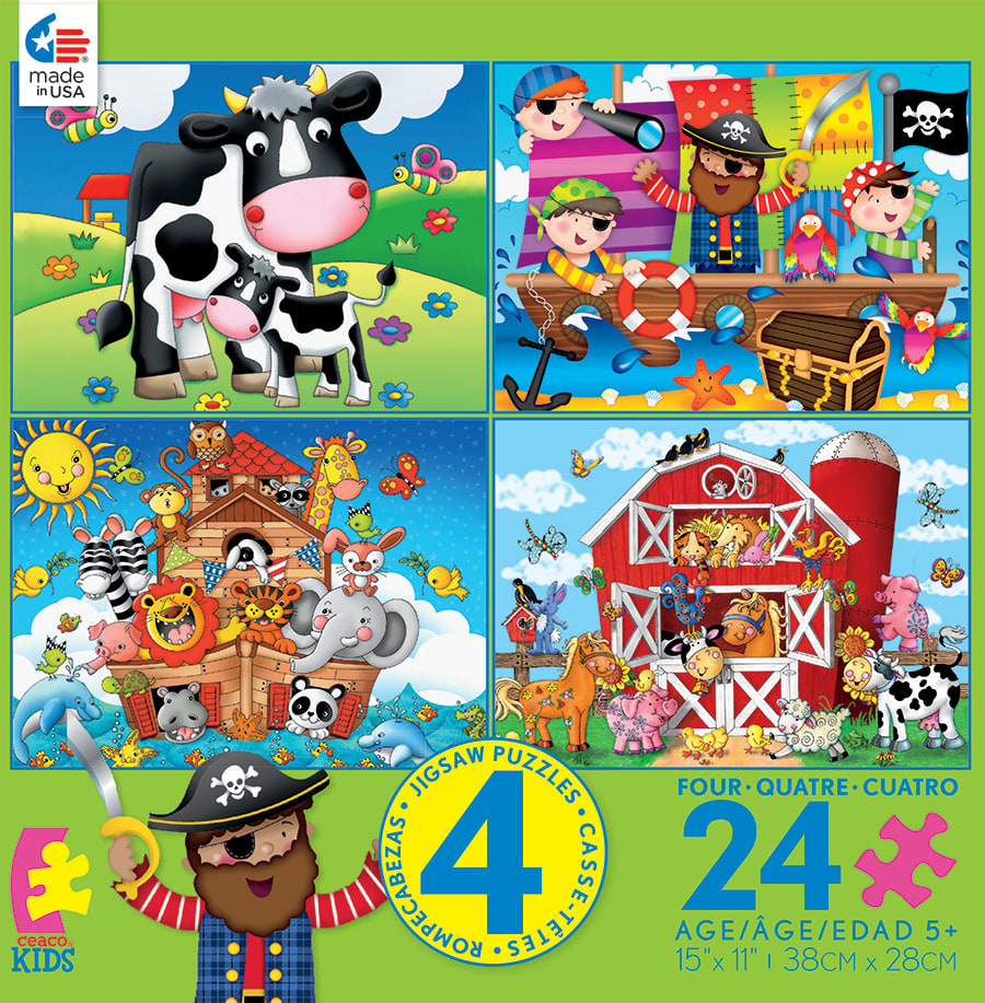 4 IN 1, 24 PIECE KIDS MULTI-PACK Farm