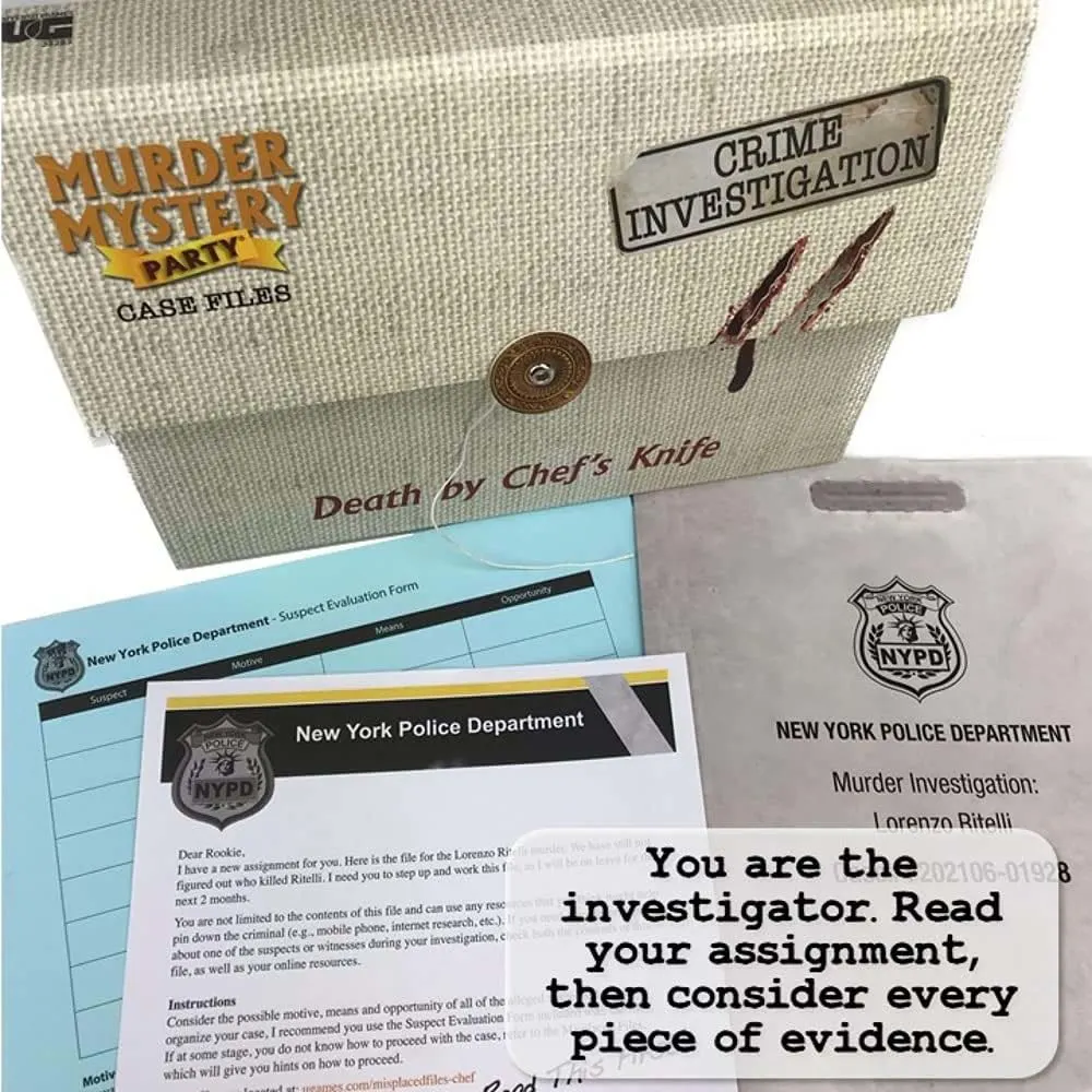 Murder Mystery Party Case Files: Death by Chef's Knife