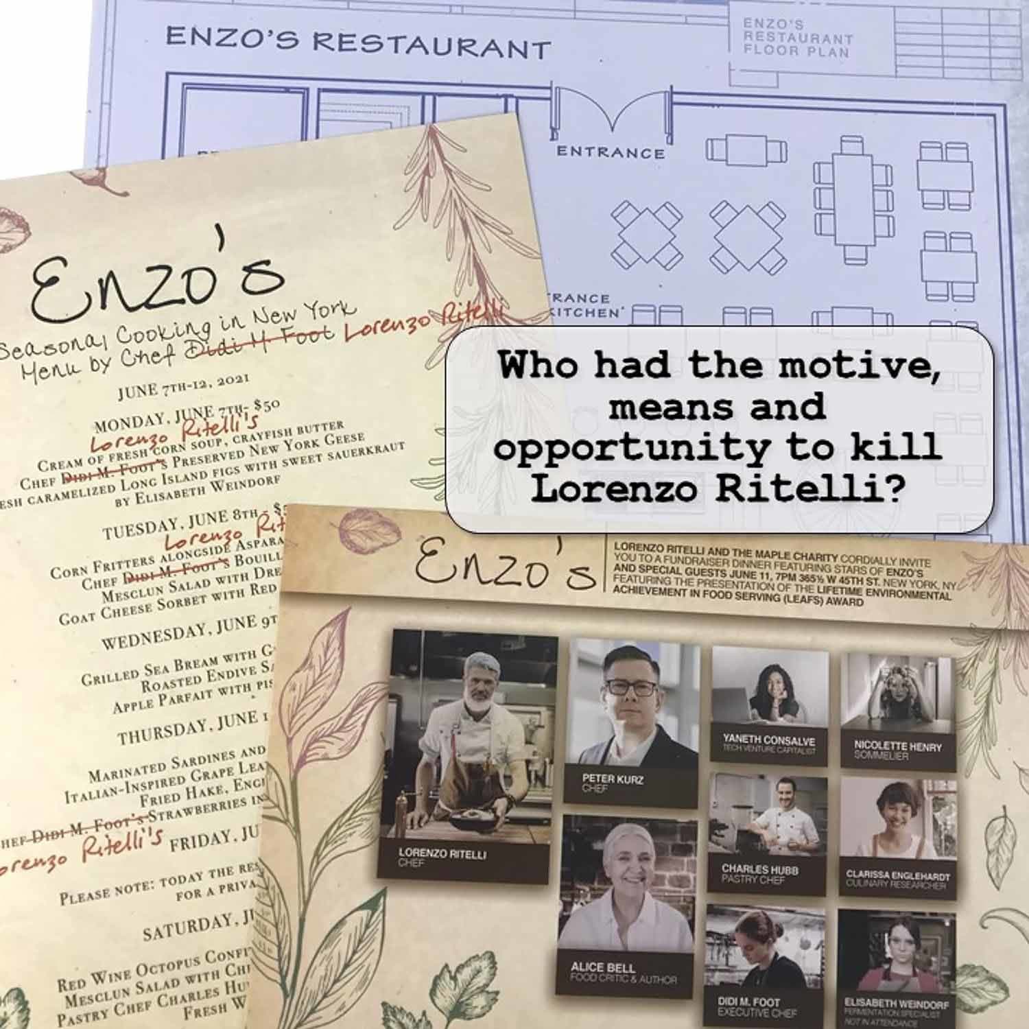 Murder Mystery Party Case Files: Death by Chef's Knife