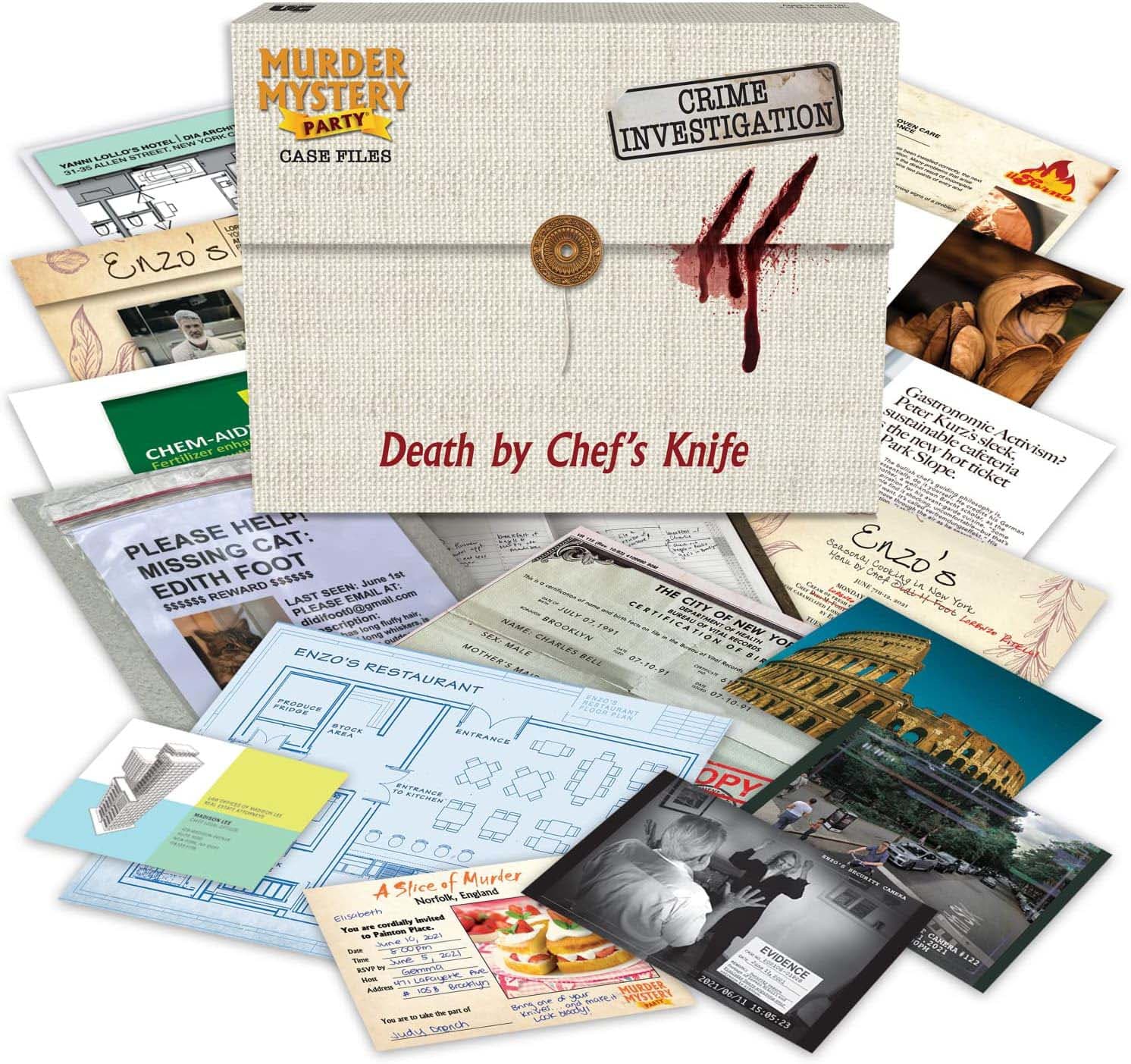 Murder Mystery Party Case Files: Death by Chef's Knife