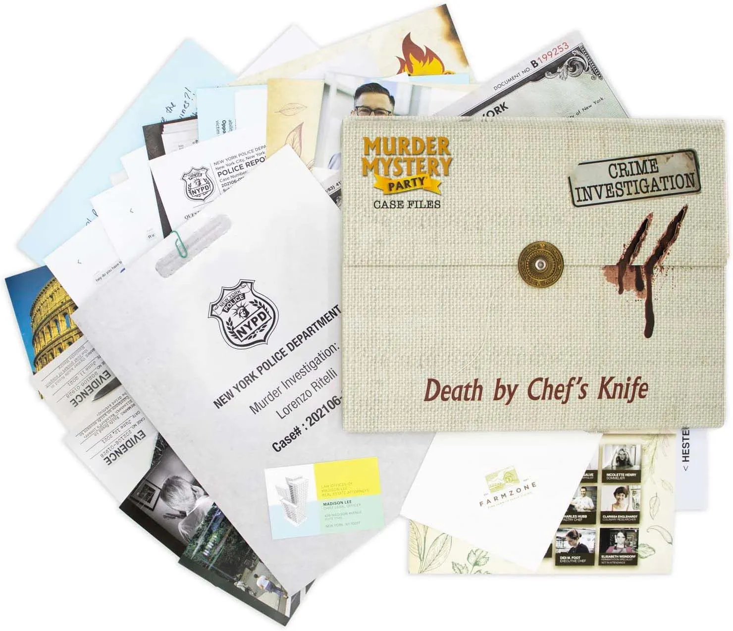 Murder Mystery Party Case Files: Death by Chef's Knife