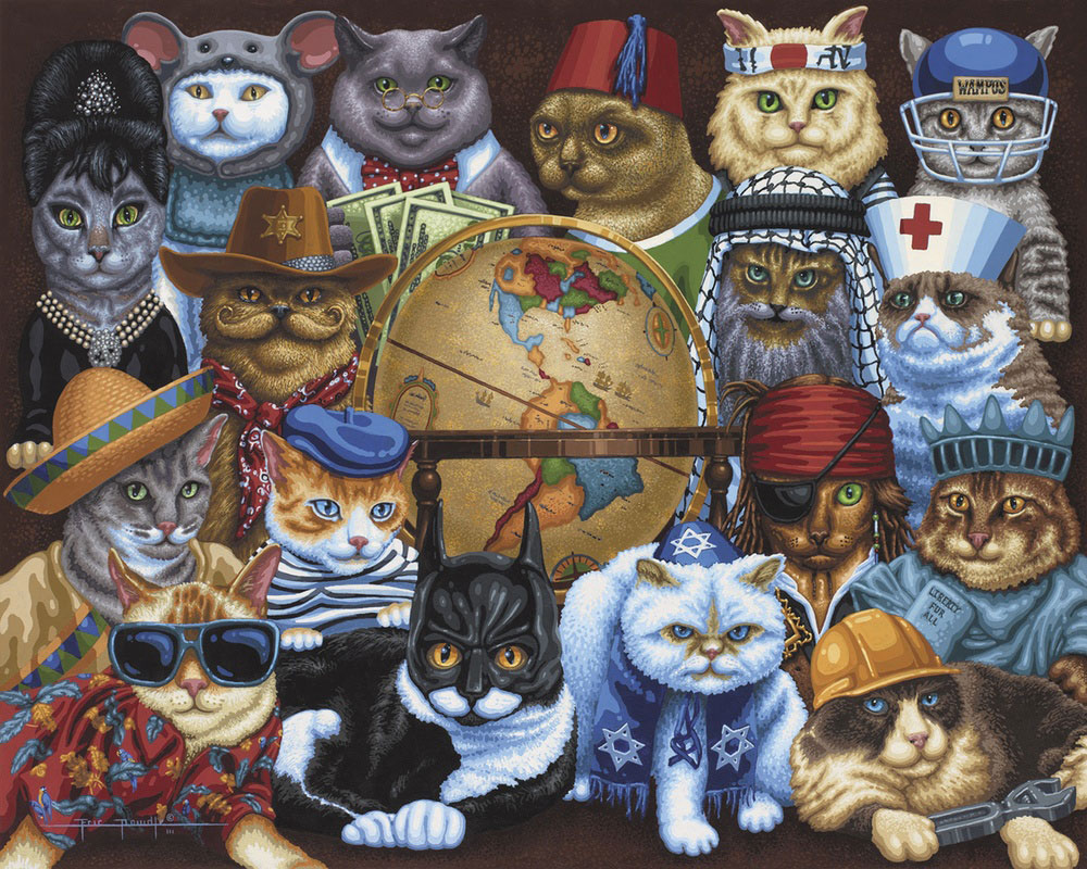Cats Around The World Travel Jigsaw Puzzle