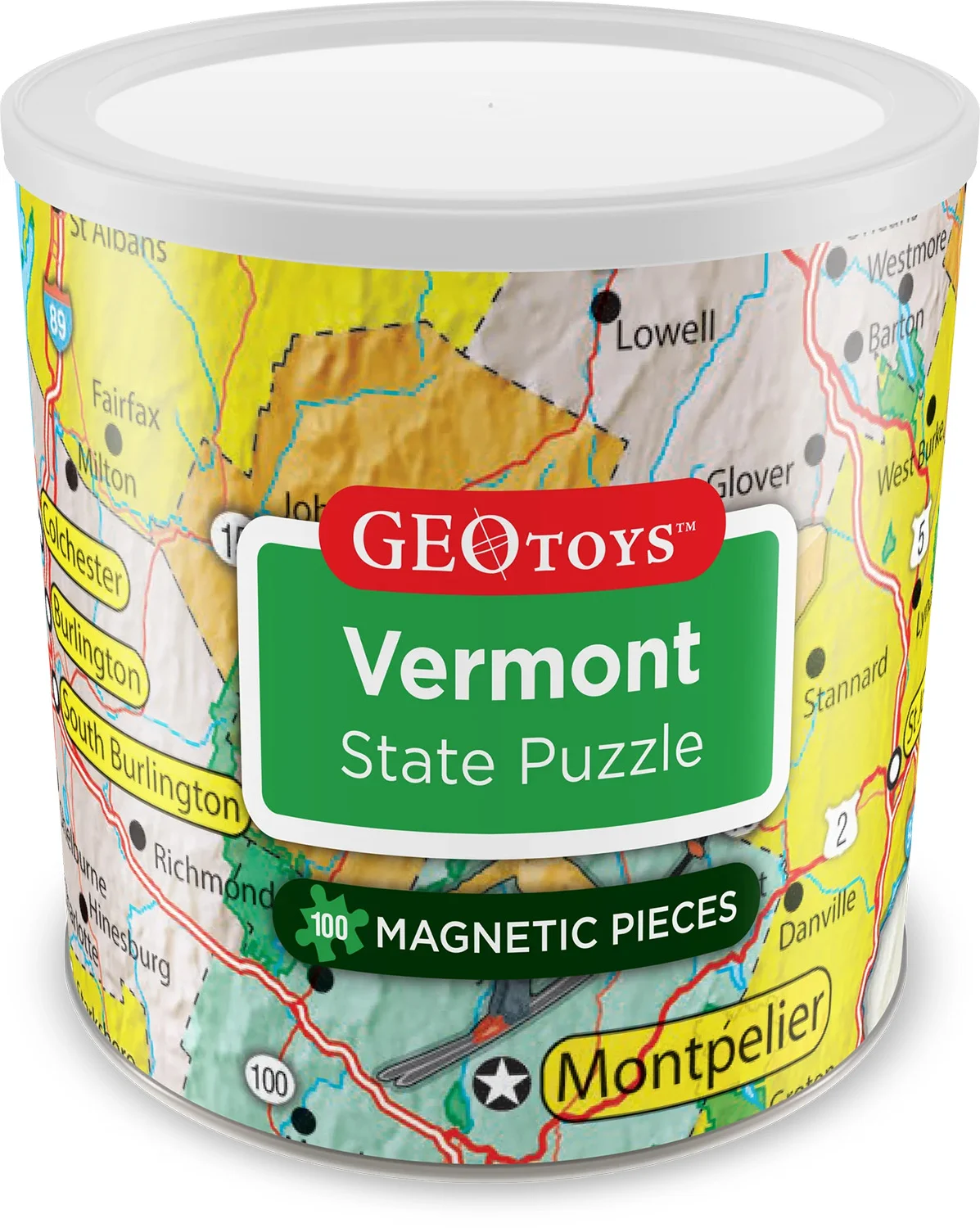 Vermont - Magnetic Puzzle - Scratch and Dent Maps & Geography