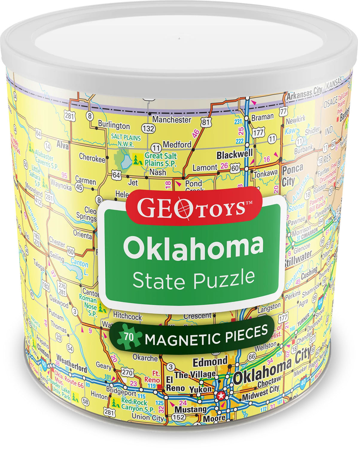 Oklahoma - Magnetic Puzzle Maps & Geography