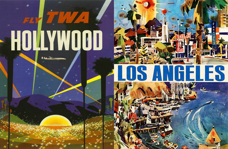 Hollywood and Los Angeles (TWA Travel Posters ) Travel Jigsaw Puzzle